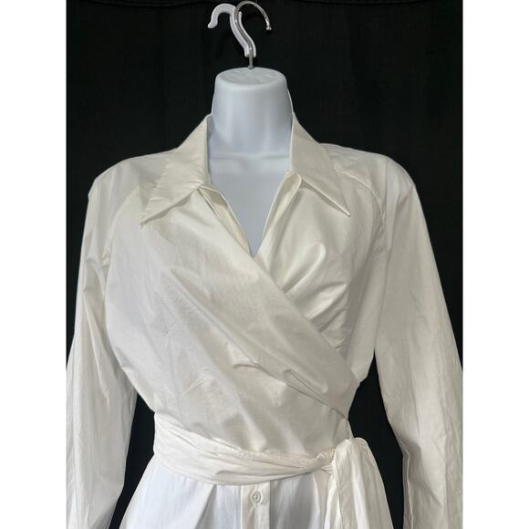 NWT RIZHUO Wrap Shirt Dress XL Minimalist Lagenlook Asian Designer City Chic - Picture 4 of 16